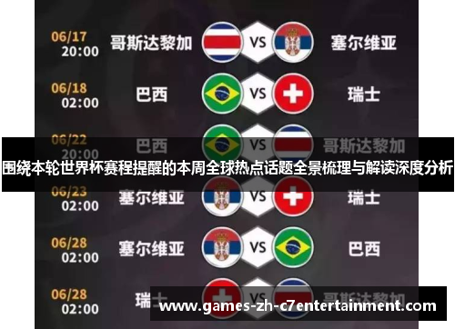 围绕本轮世界杯赛程提醒的本周全球热点话题全景梳理与解读深度分析 围绕本轮世界杯赛程提醒的本周全球热点话题全景梳理与解读深度分析